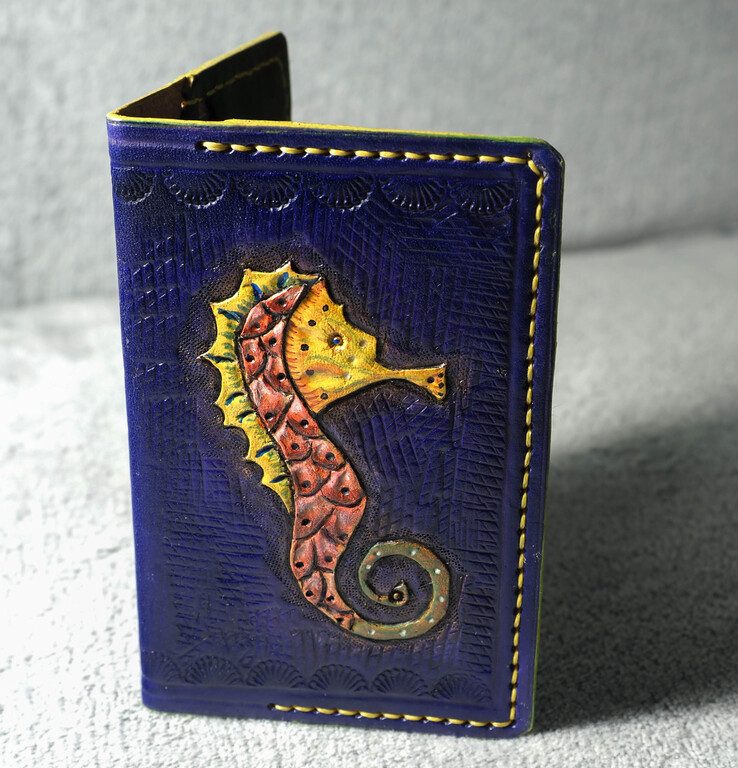 Leather case, wallet for cards Seahorse E-1 (1)